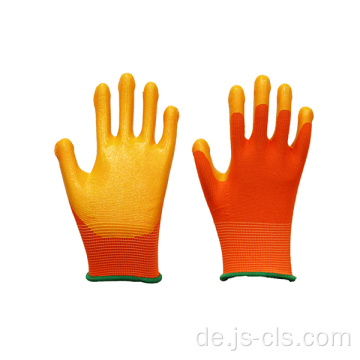 Gartenserie Nylon Nitril Orange Kinderhandschuhe